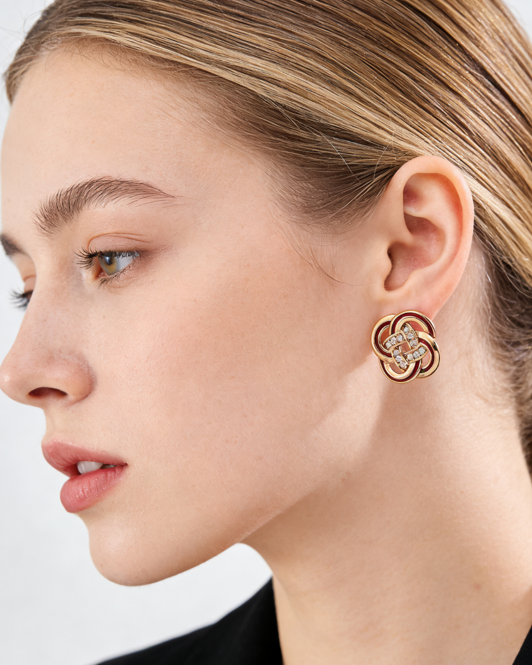 Vintage Interwoven Stud Earrings