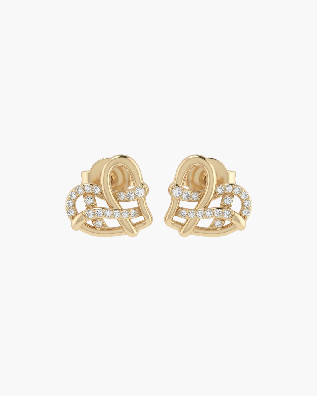Elegant Pavé Zirconia Heart Earring