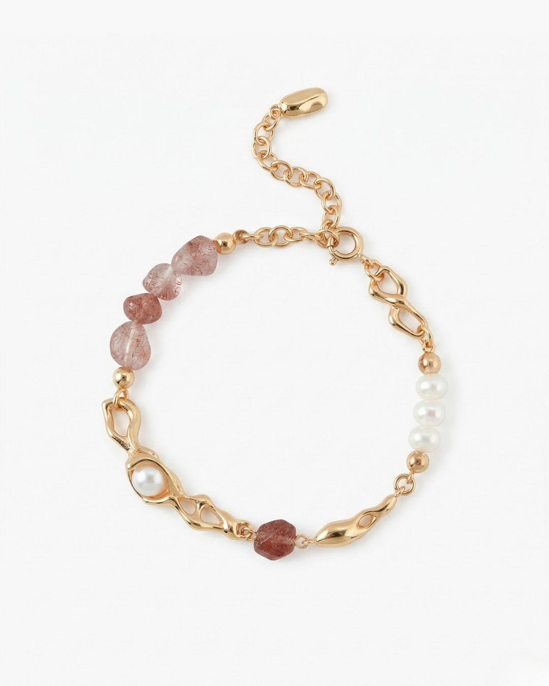 Harmony - Pink Pearl Chain Bracelet