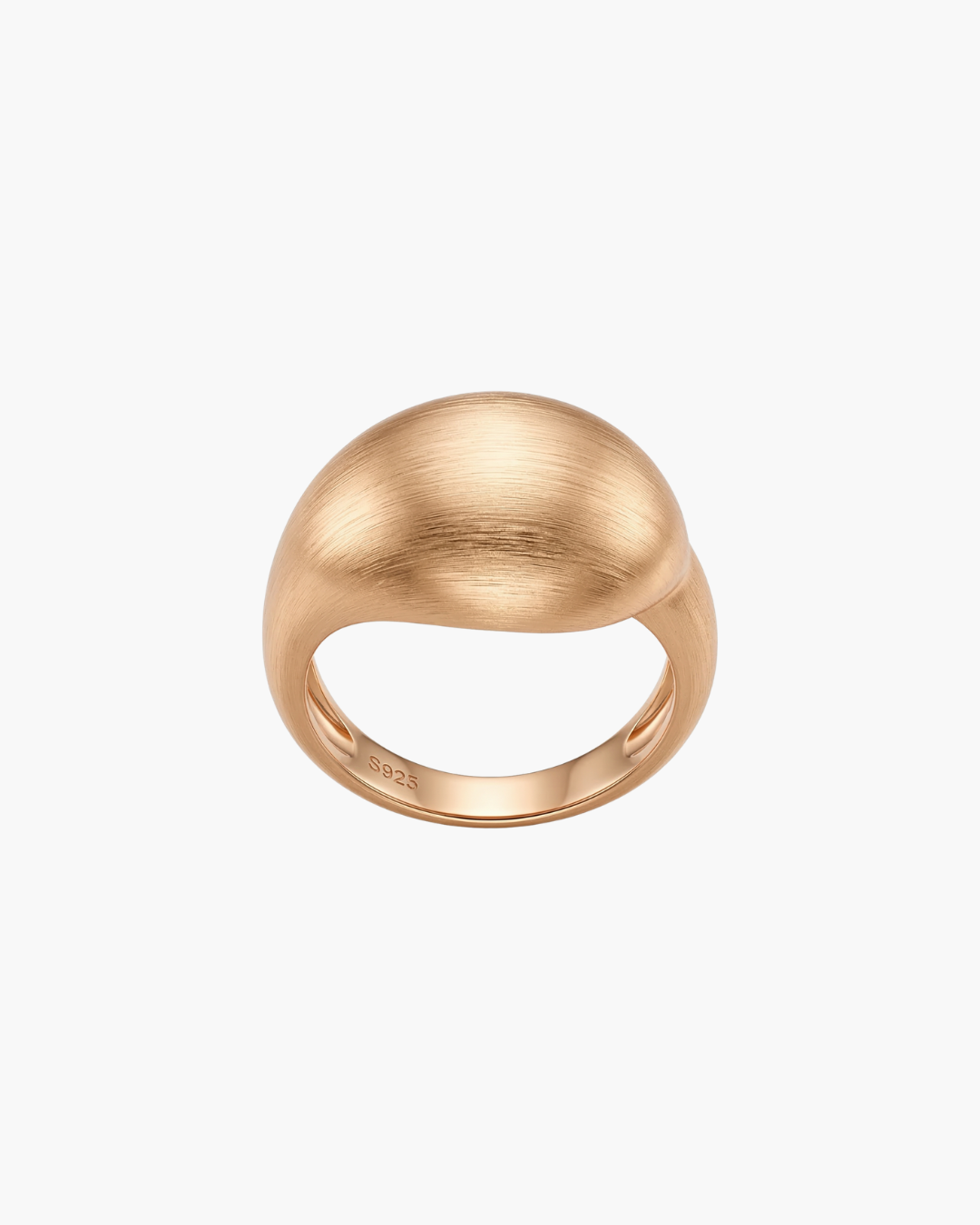 Minimalist Frosted & Polished Ring