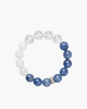 Align with cosmic peace with our Kyanite Ombre Bracelet. Features deep blue kyanite, clear crystal quartz, and moonstone with a sparkling silver CZ spacer.