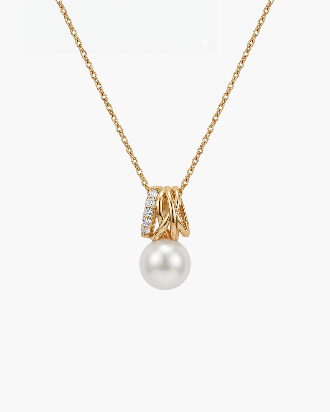 Harmony - Stellar Orbit Entwined Pearl Pendant Necklace
