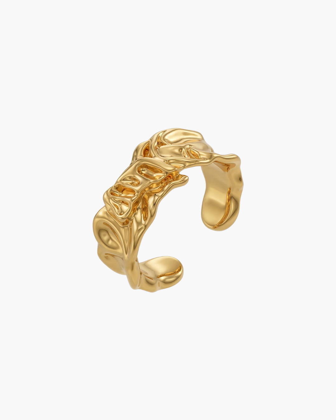 Artistic Tin-Foil Texture Ring
