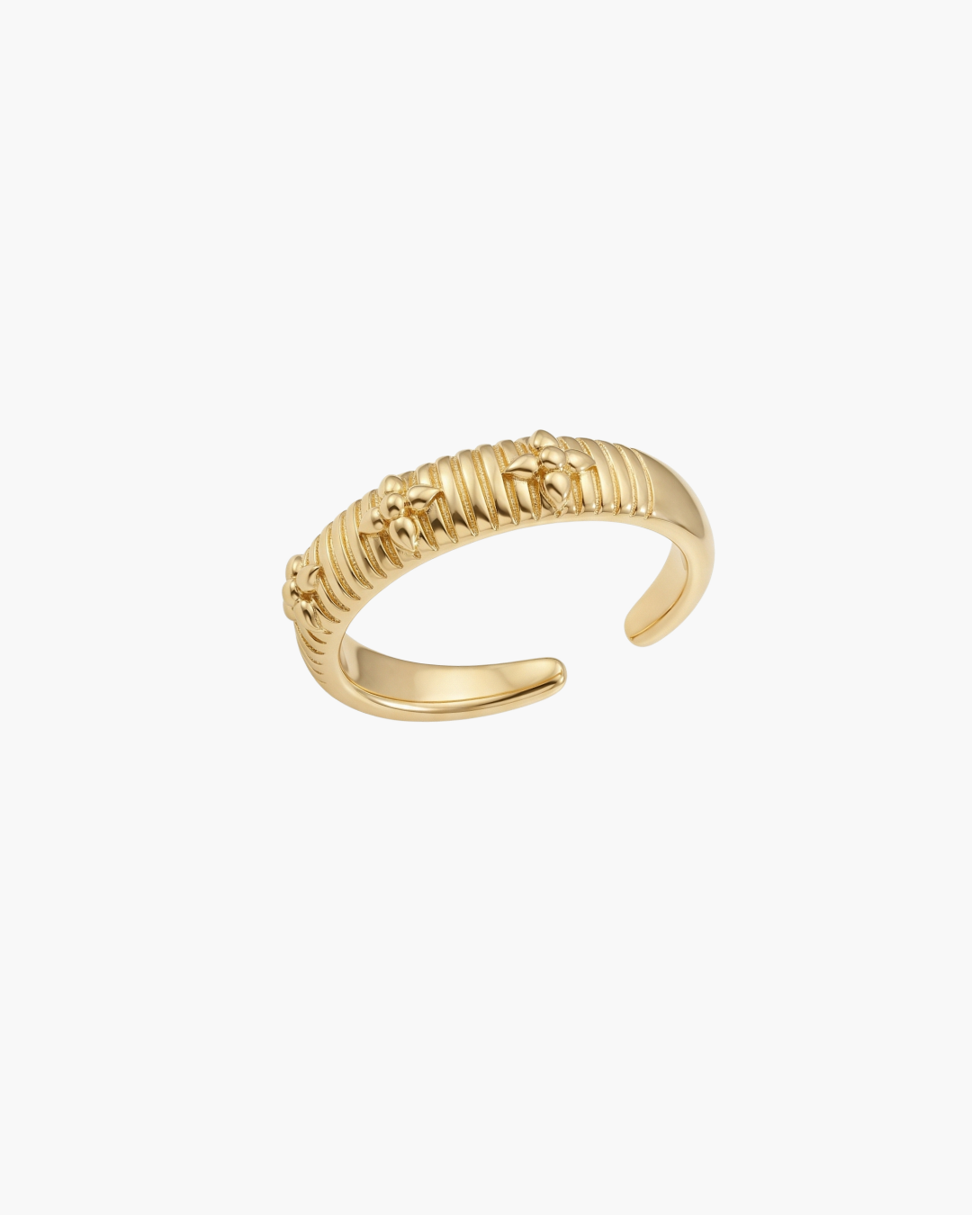 Embossed Floral Ring