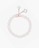 Invite sweet luck with our Four-Leaf Clover Tassel Bracelet. Features natural rose quartz, a radiant pearl, and sparkling CZ dangles in solid S925 silver.