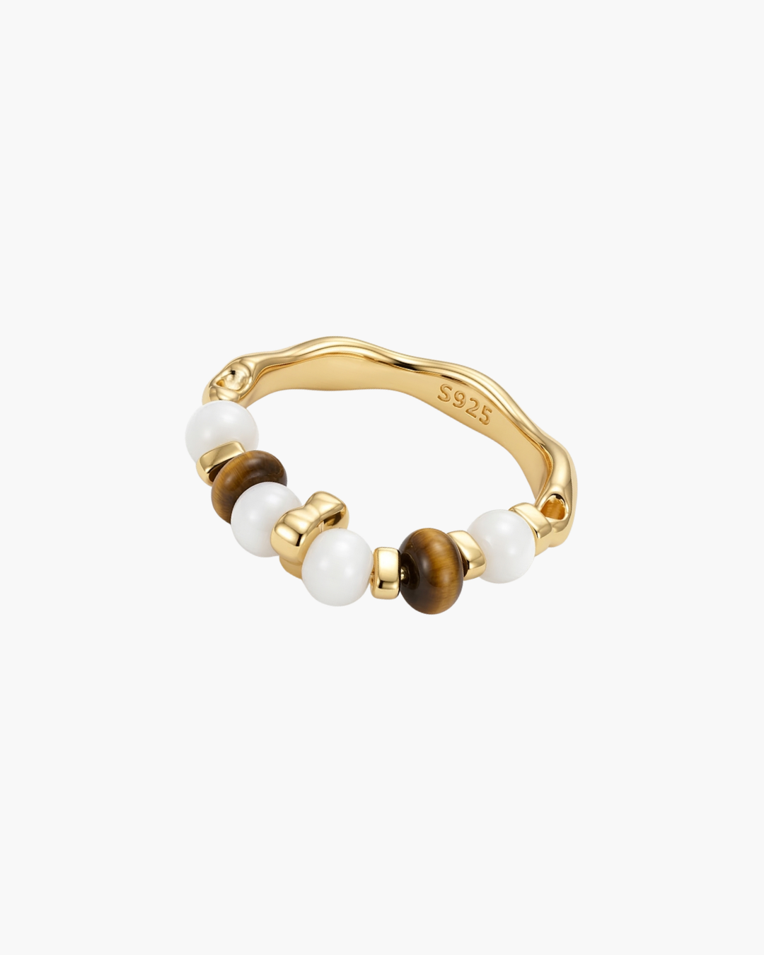 Clarity - Beaded Tiger Eye Ring
