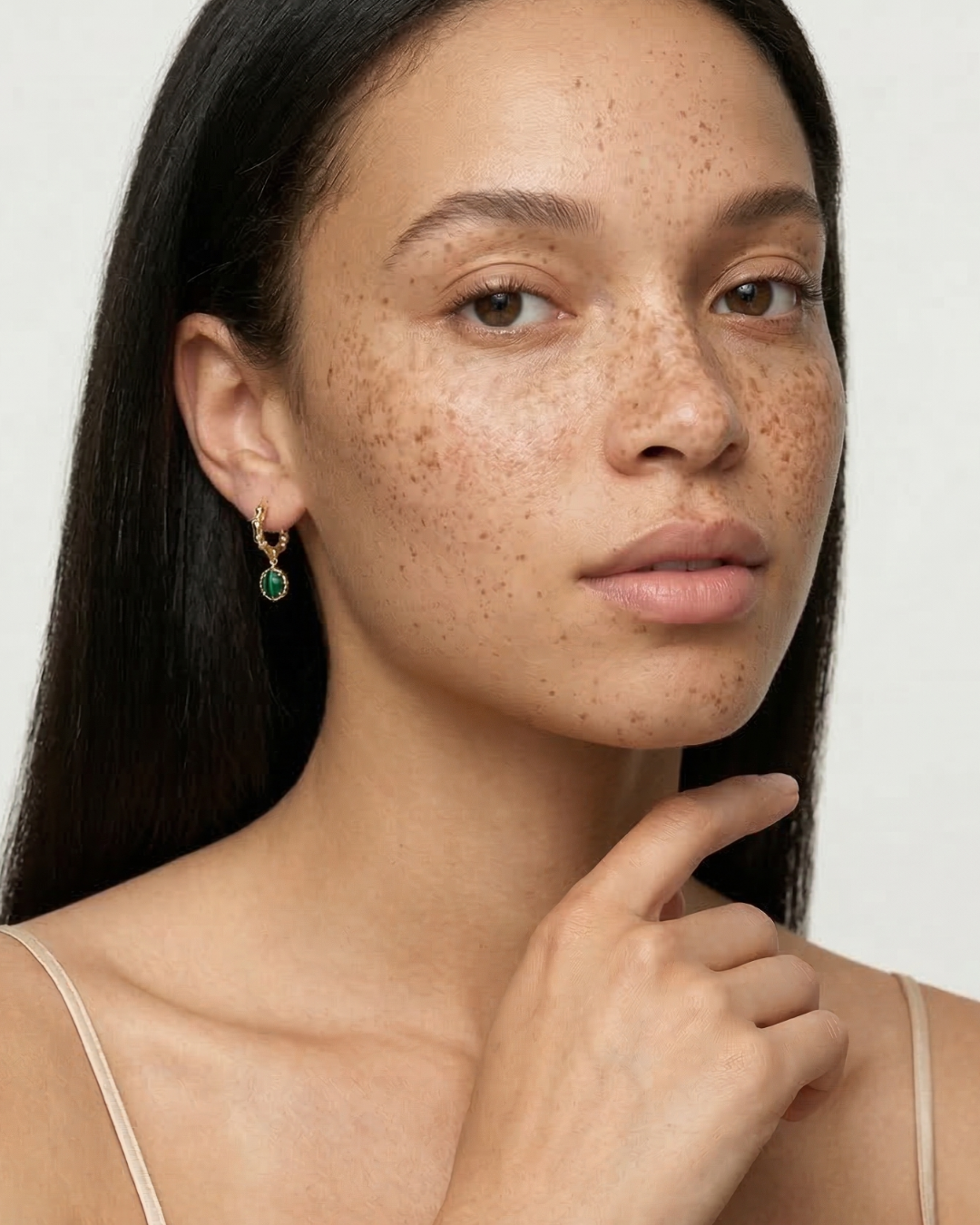 Harmony - Malachite Hoop Earrings