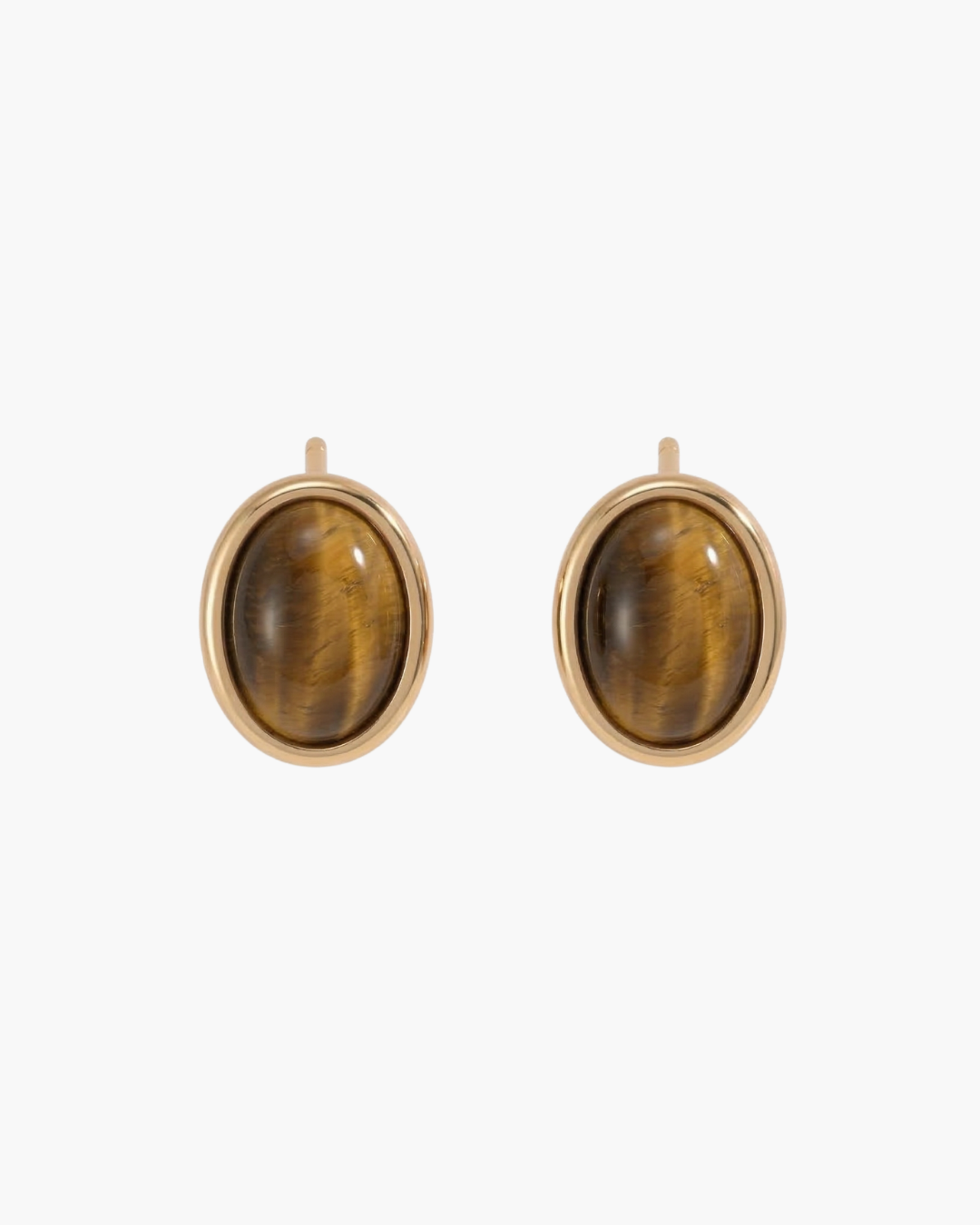 Clarity - Minimalist Tiger Eye Studs