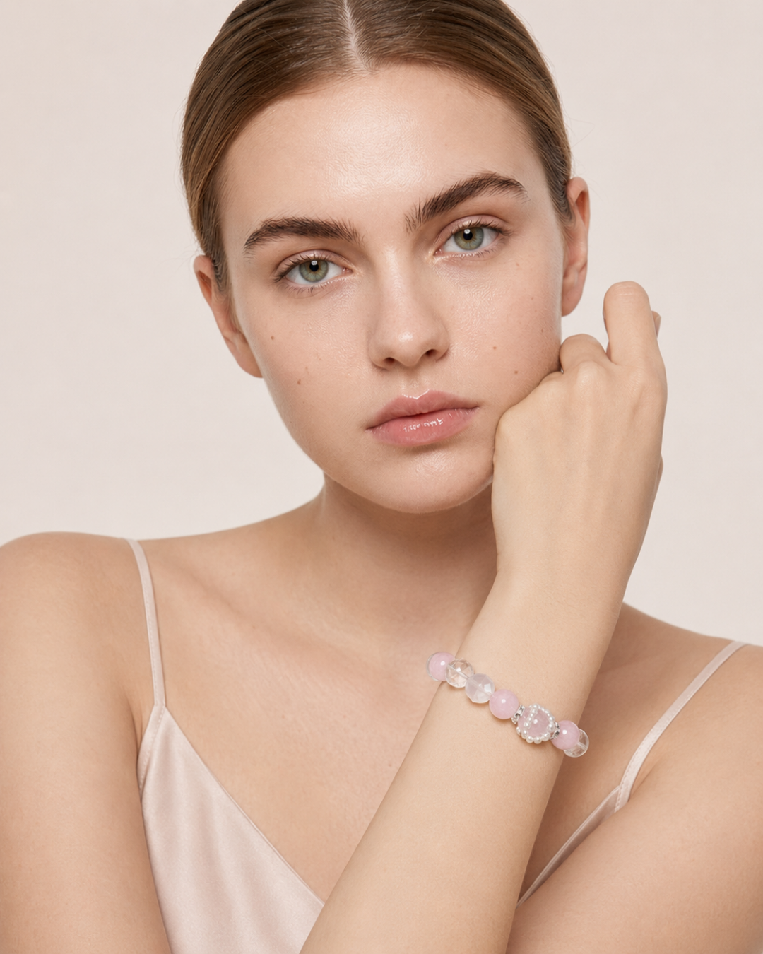Harmony - Ethereal Romantic Pink Quartz Sweetheart Bracelet