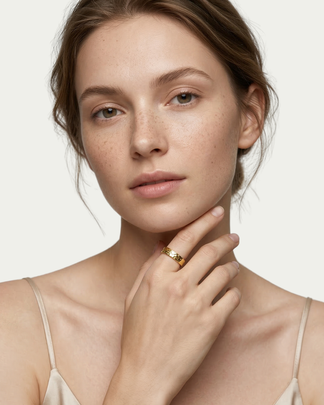 Minimalist Hammered Ring