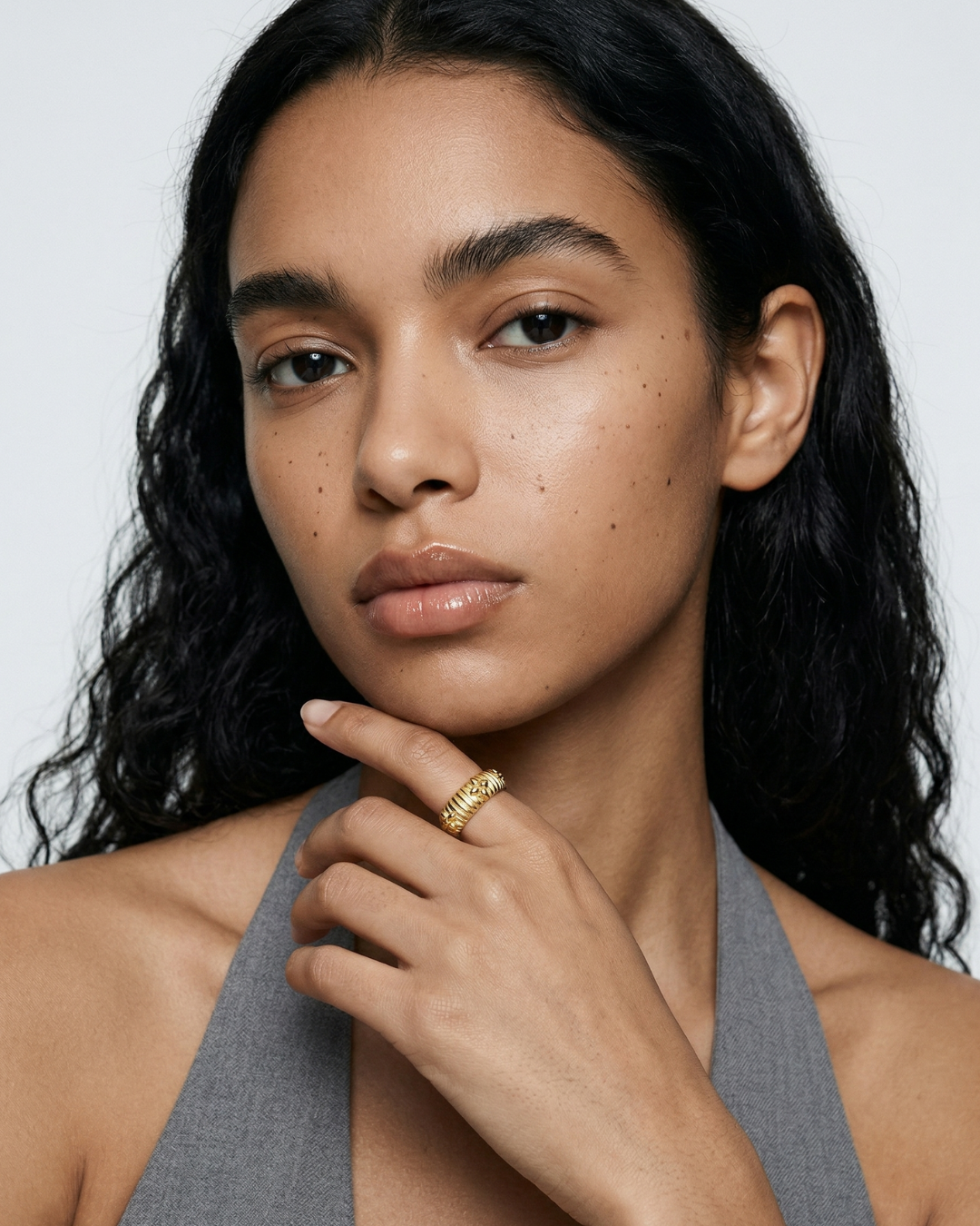 Embossed Floral Ring