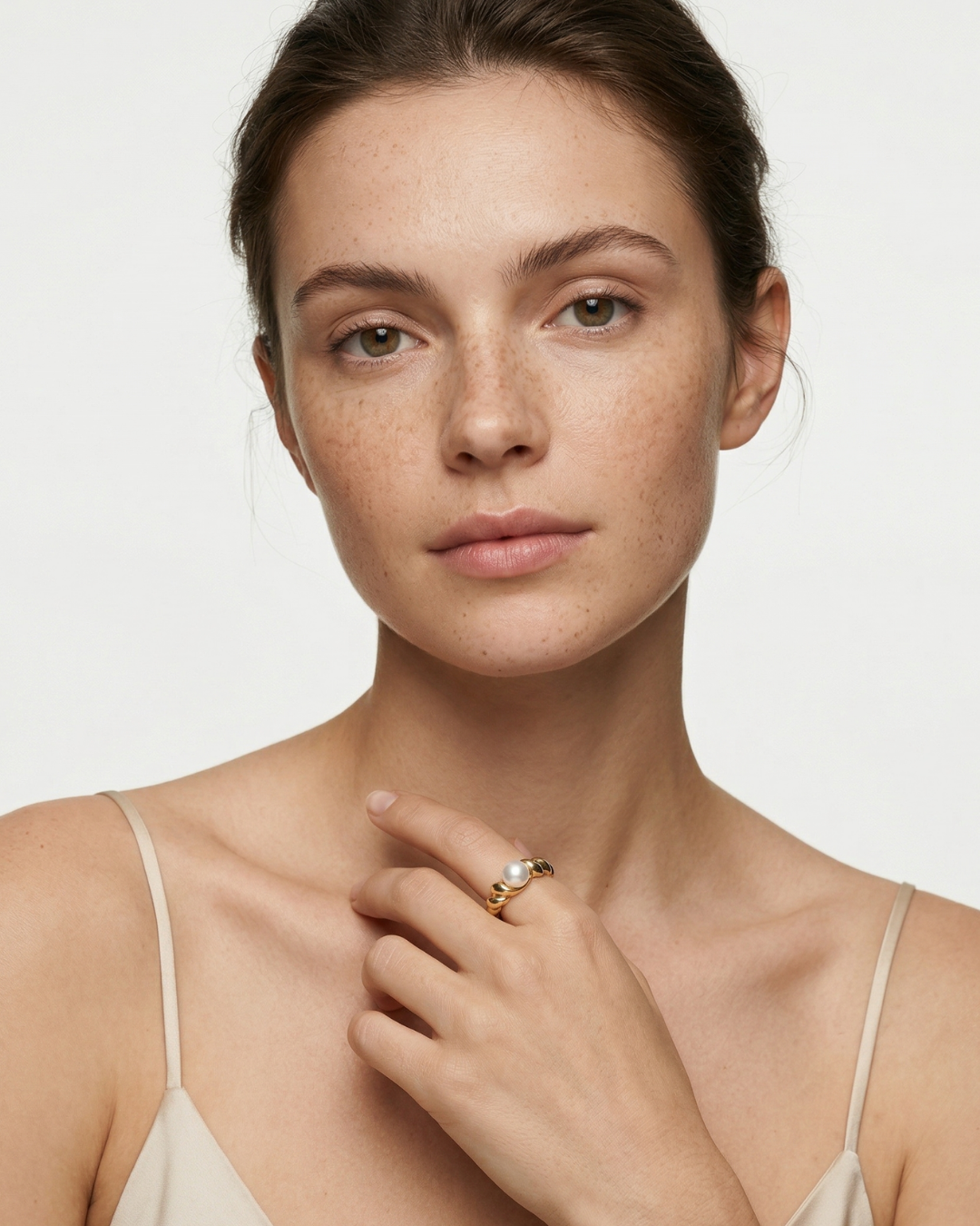 Harmony - Croissant Pearl Ring
