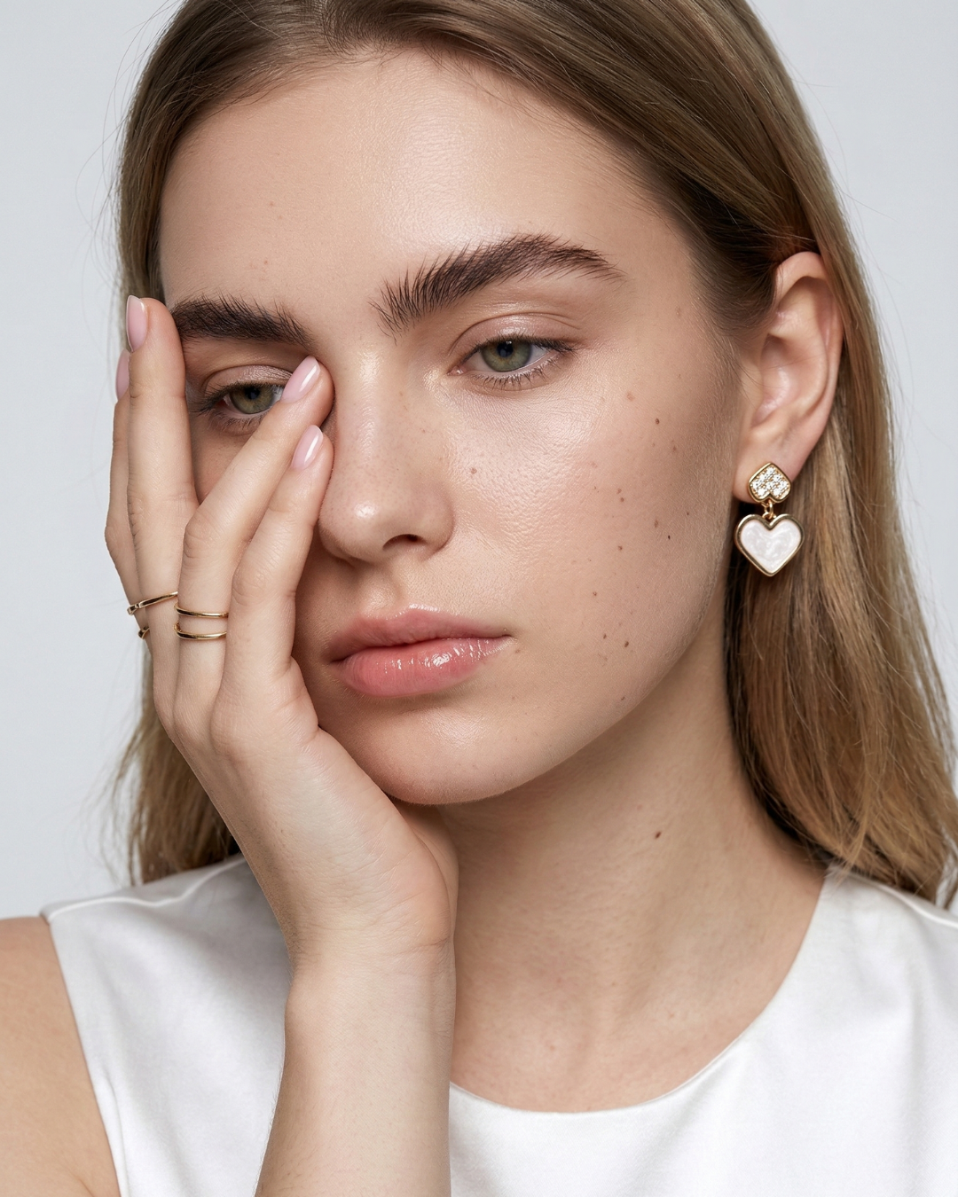 Romantic Heart Stud Earring