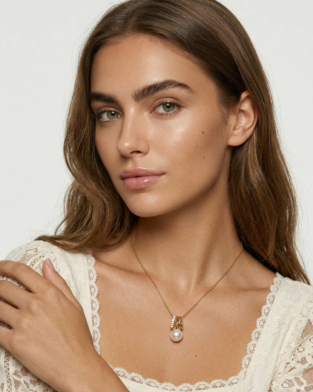 Harmony - Stellar Orbit Entwined Pearl Pendant Necklace