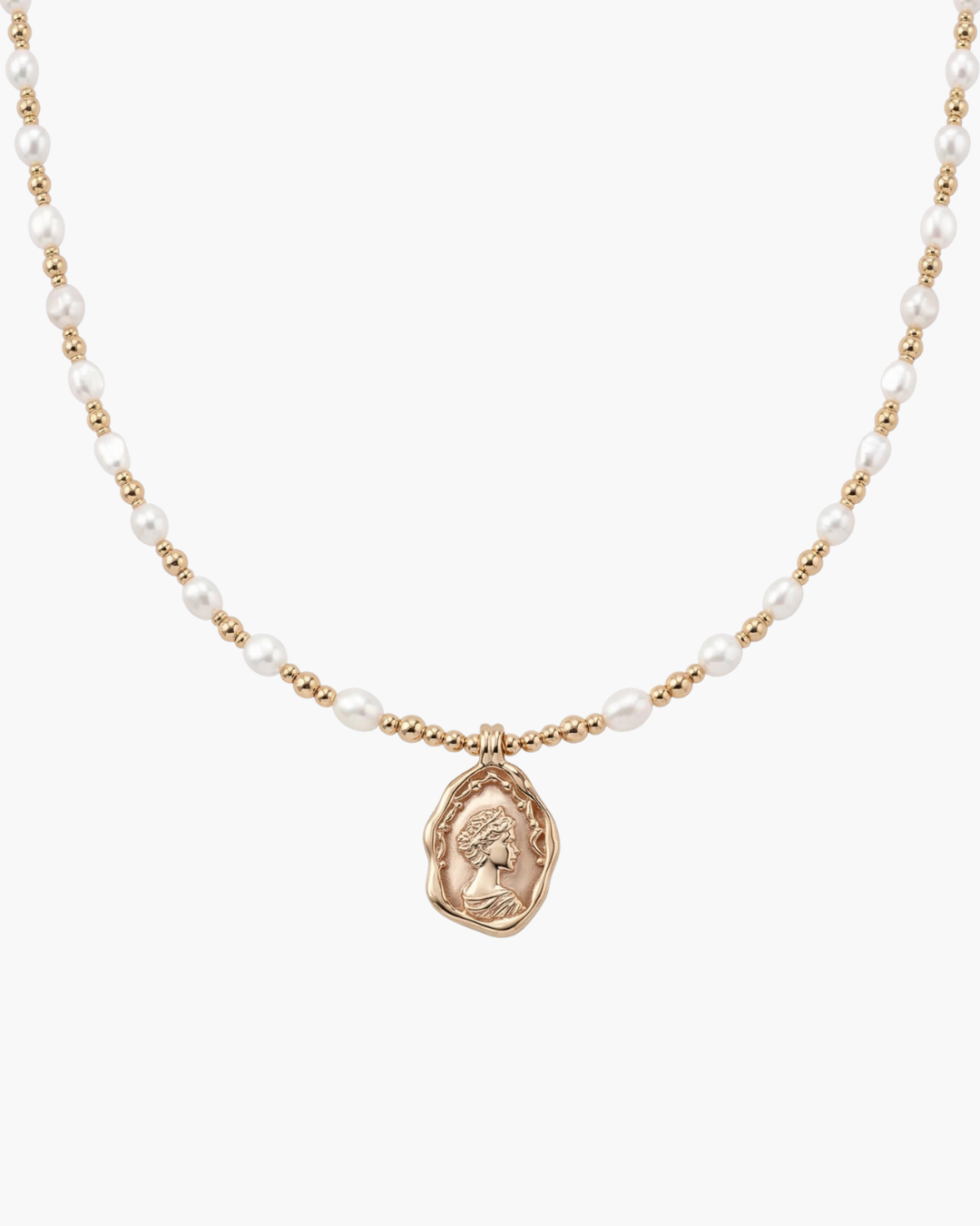 Harmony - Vintage Cameo Pearl Necklace