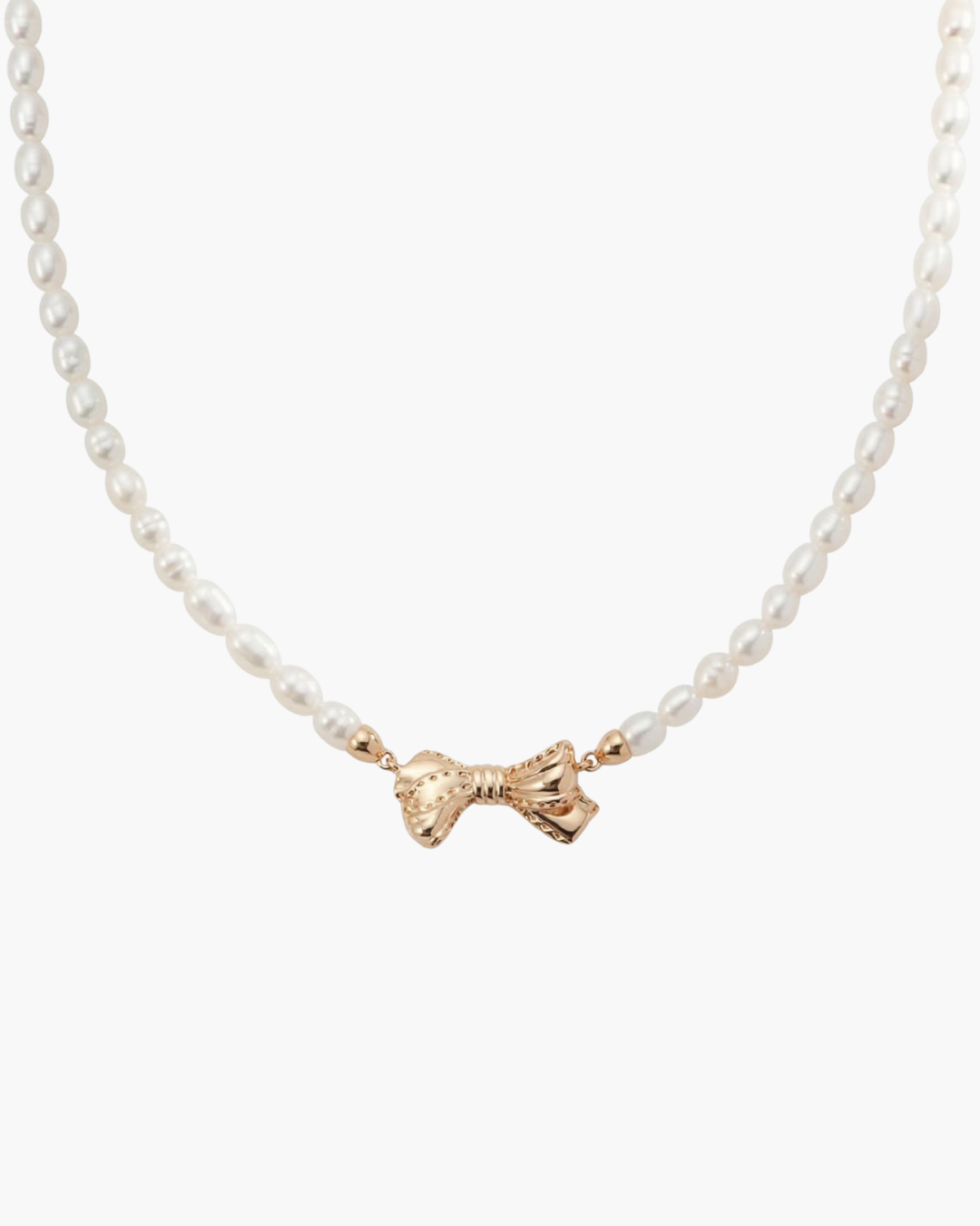 Harmony - Vintage Pearl Bow Necklace