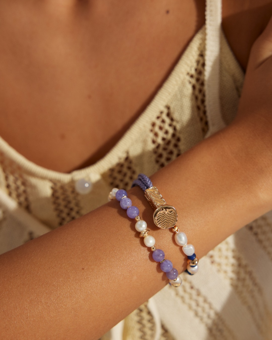 Violet - Amethyst Pearl Bracelet