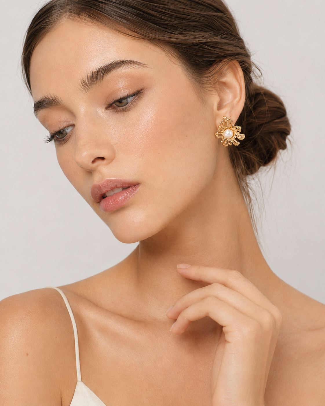 Pearl Bloom Stud Earrings