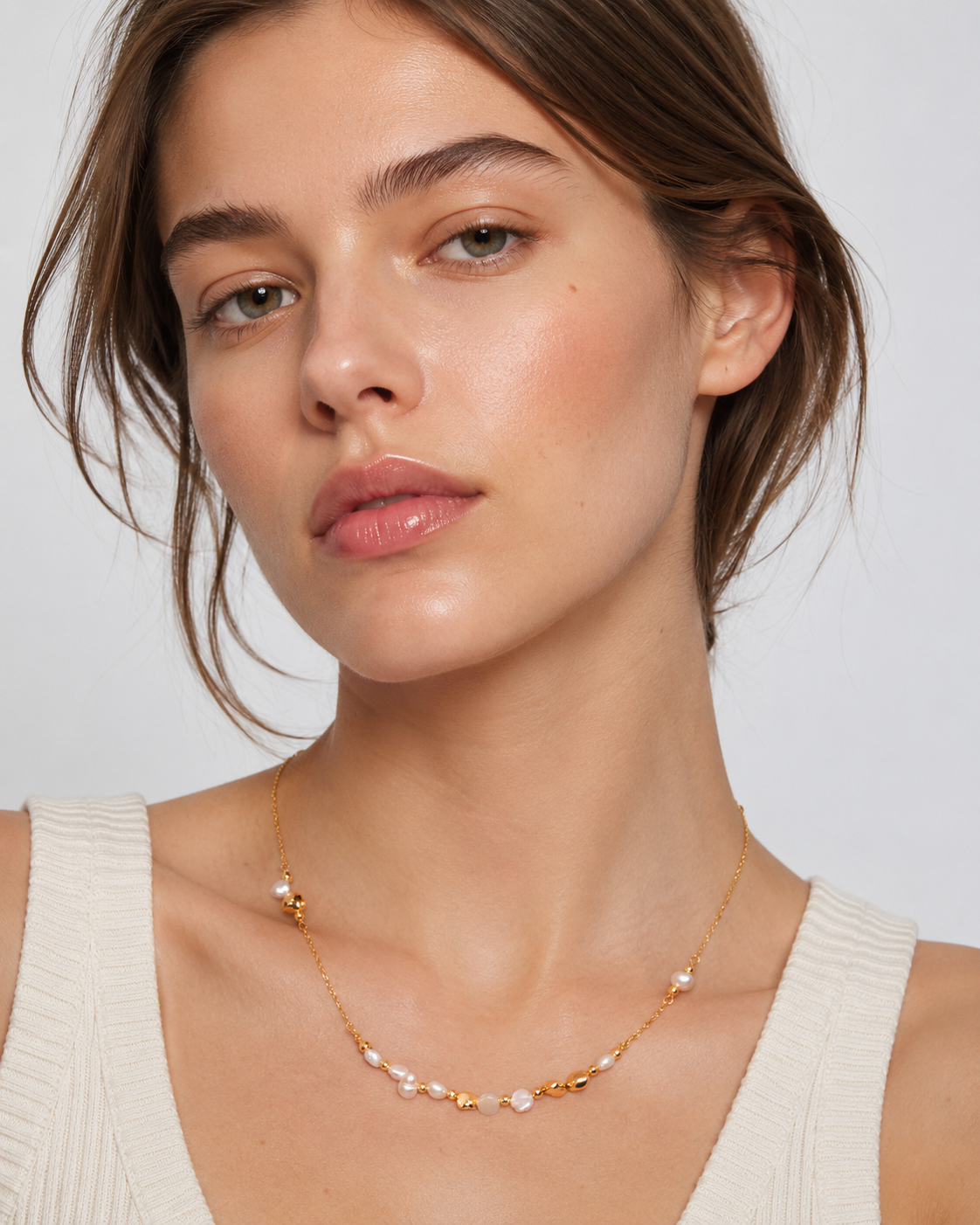 Harmony - Pebble Pearl Necklace