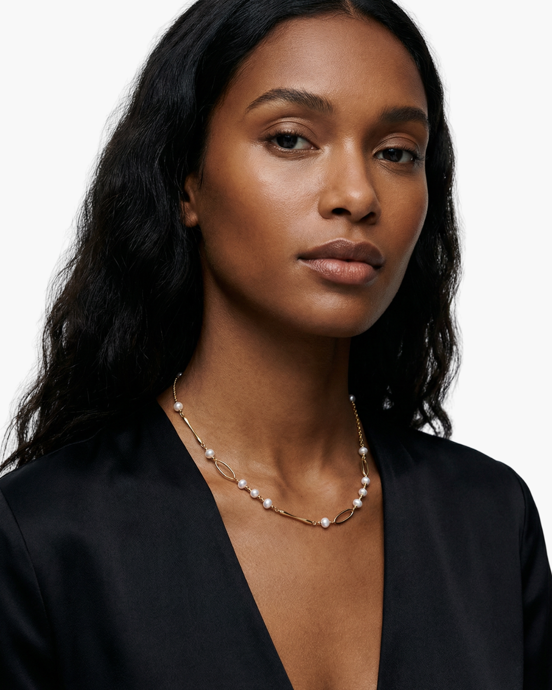 Minimalist Pearl Chain Necklace