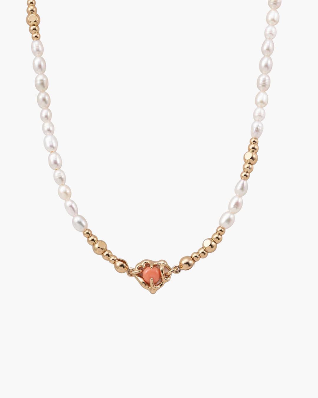 Harmony - Heart Charm Pearl Necklace
