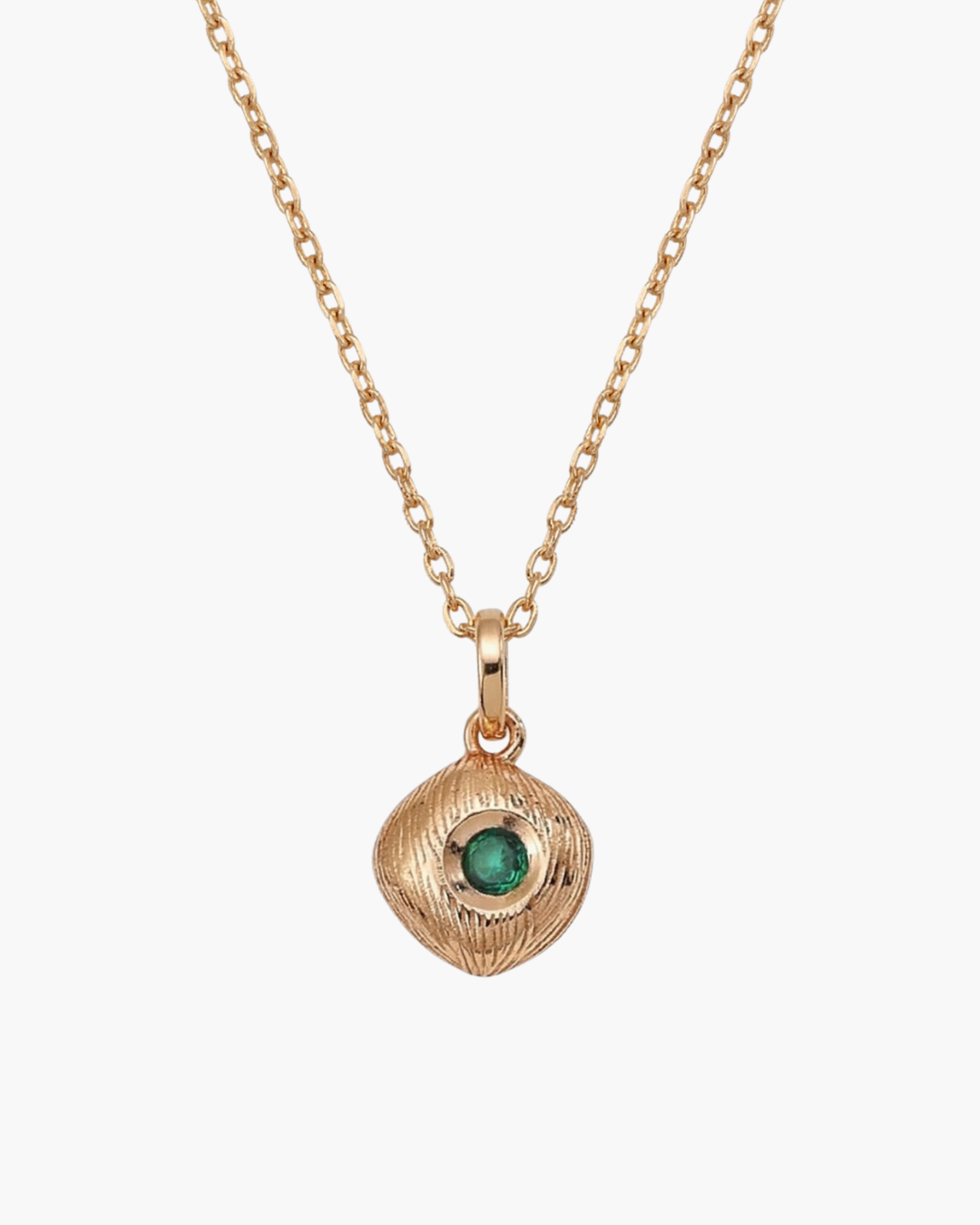 Vintage Frosted Green Zirconia Necklace