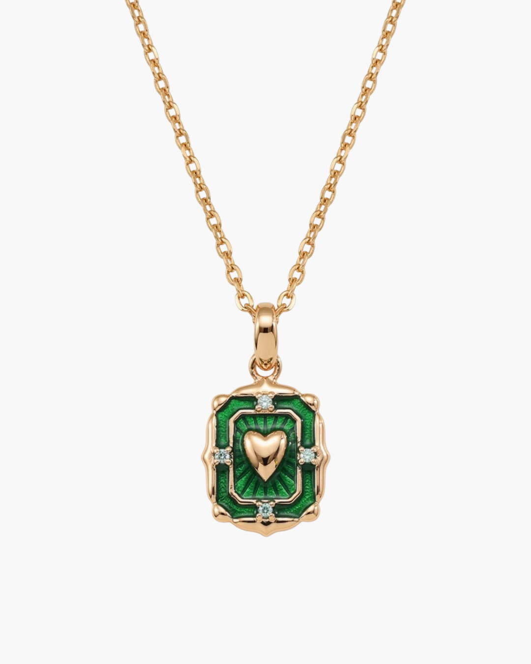 Vintage Charm Green Pendant