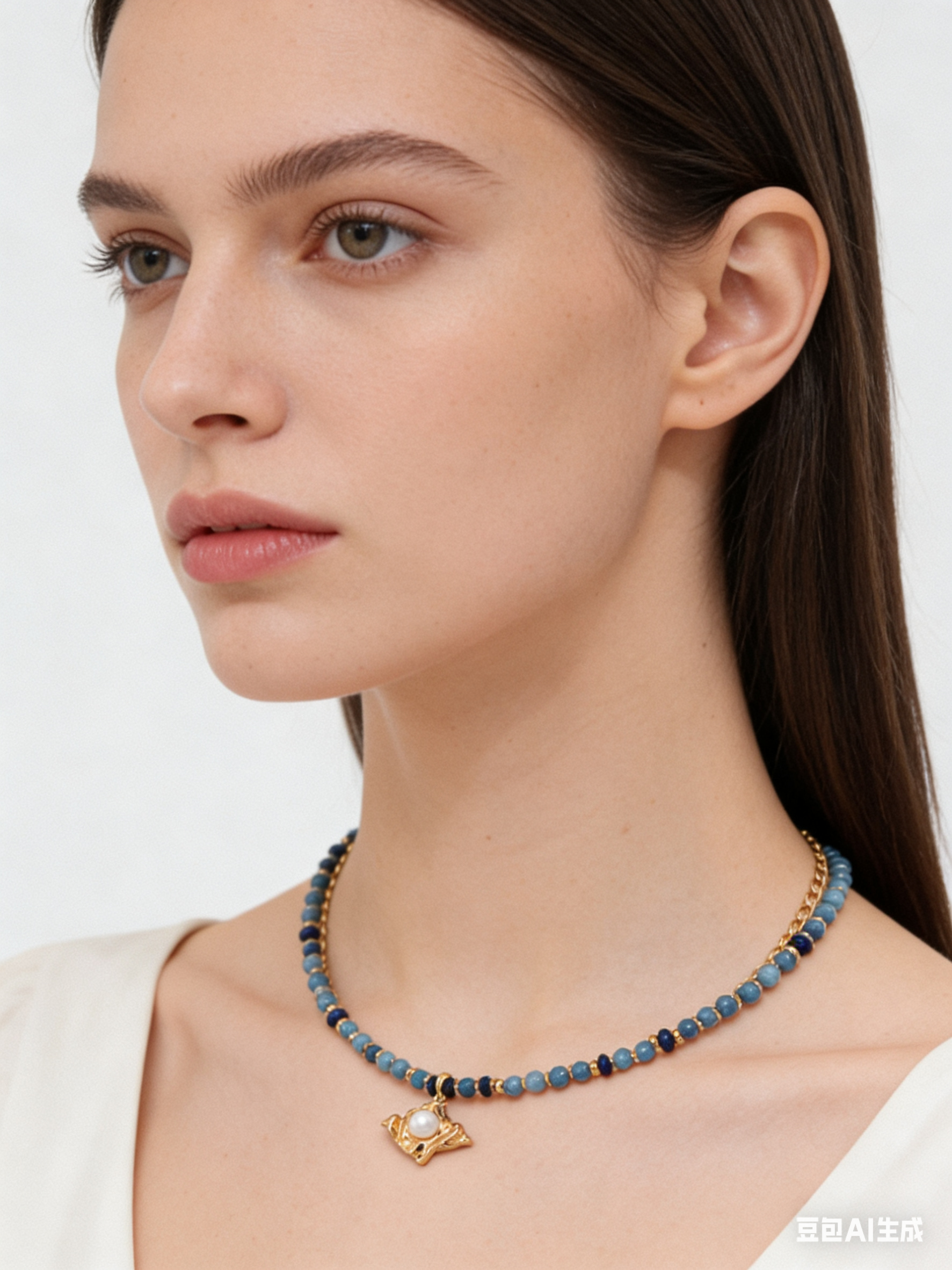 Expression - Ocean Blue Pearl Pendant Necklace