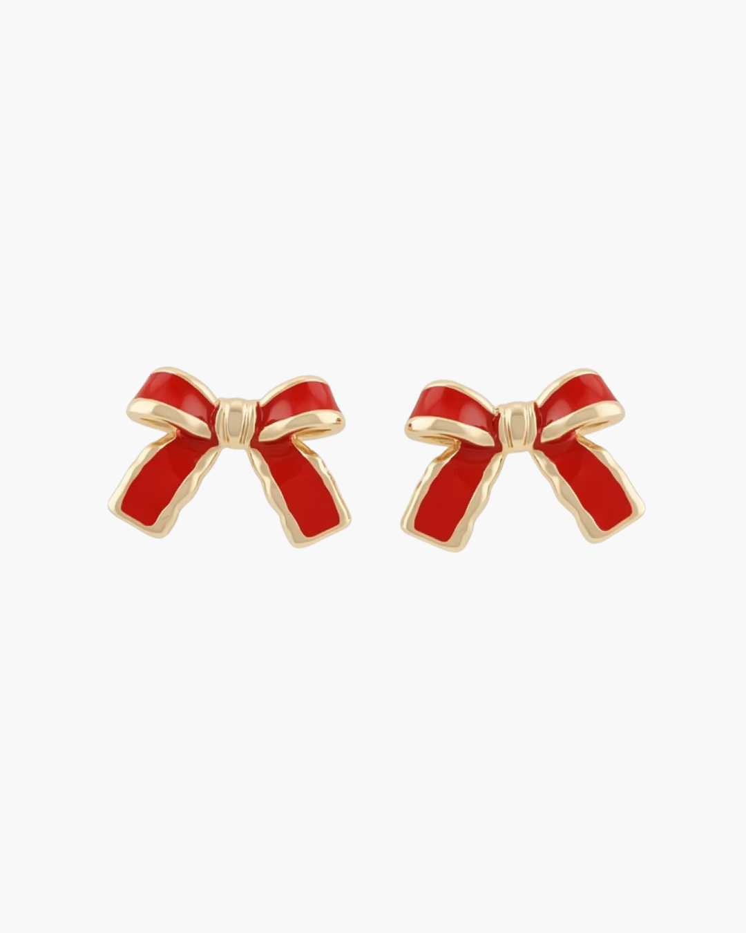 Red Ribbon Earrings