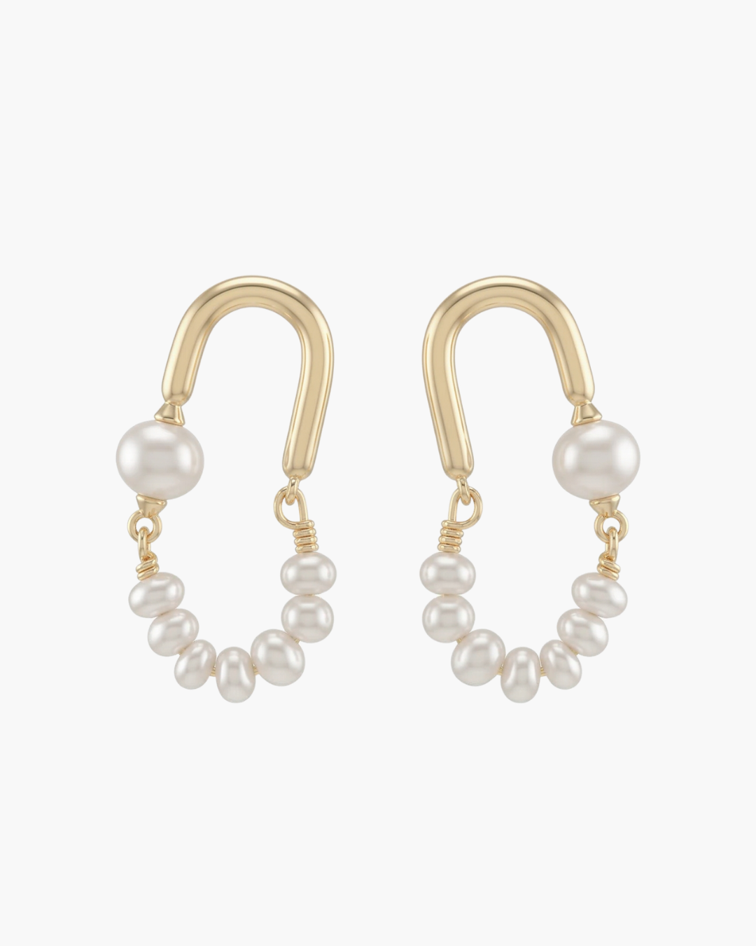 Harmony - Modern U-Shape Pearl Earring