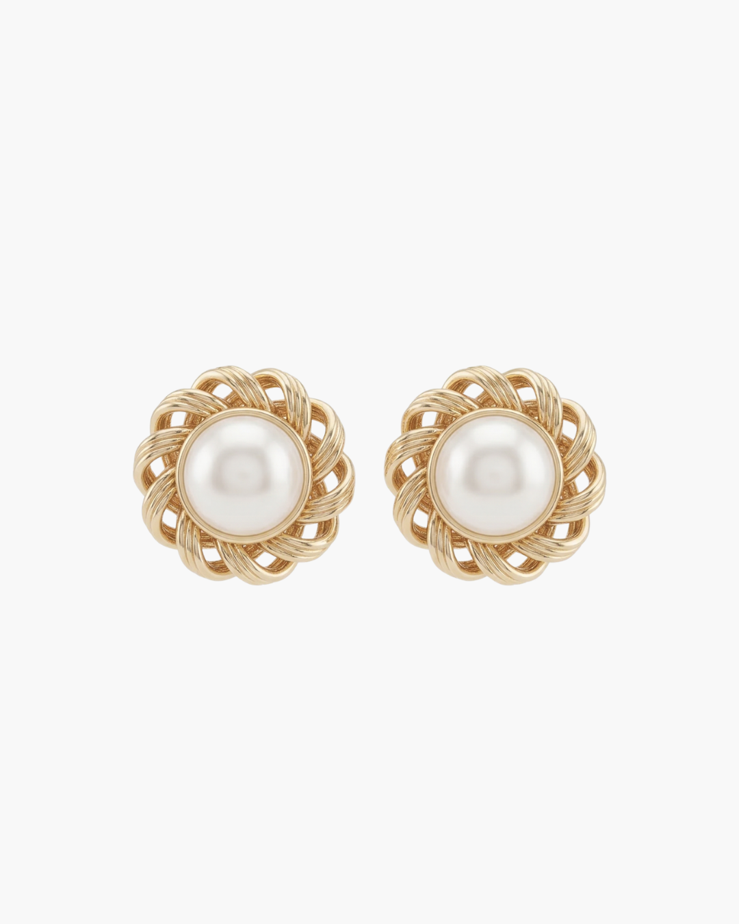 Harmony - Twisted Rope Pearl Stud Earring