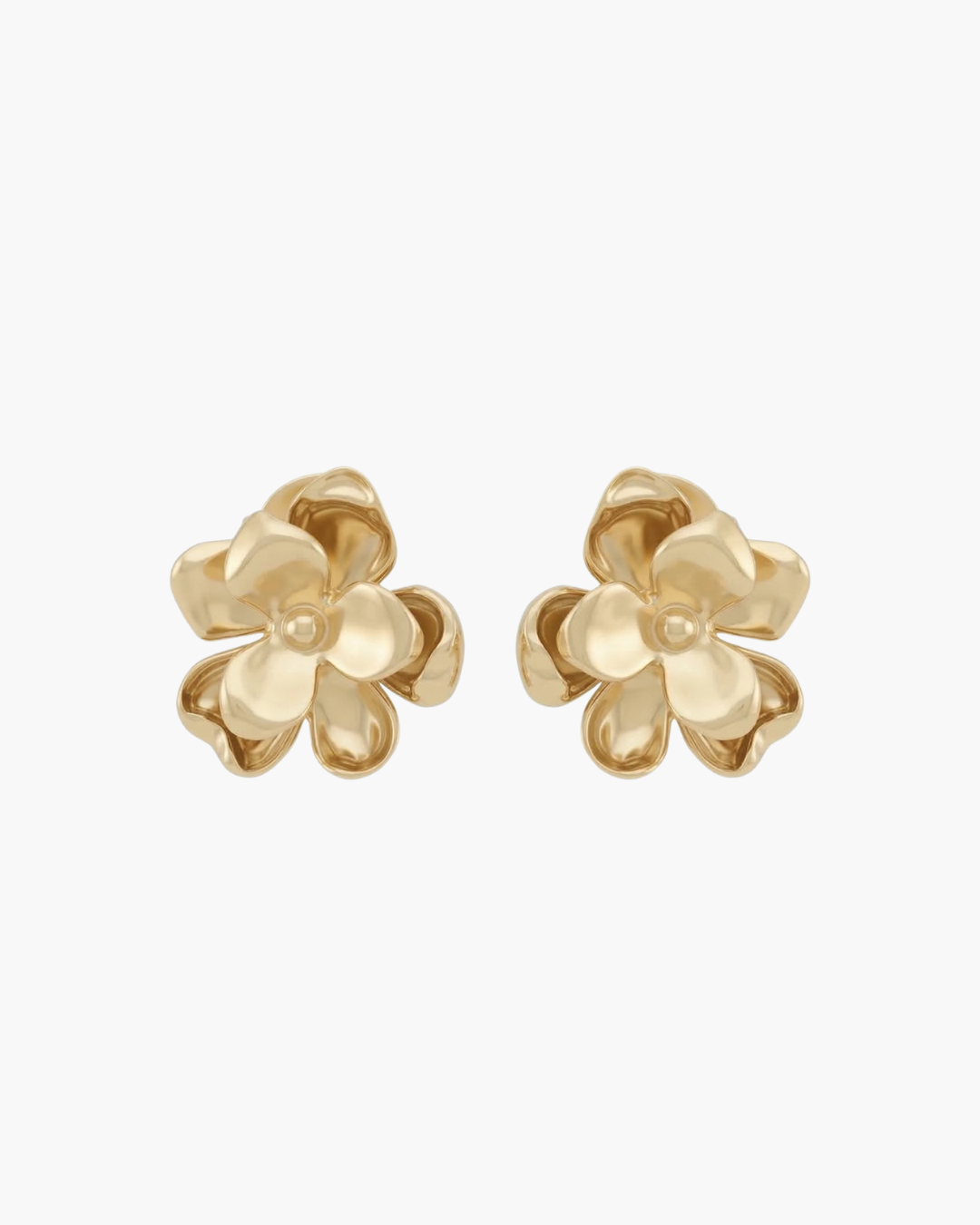 Floral Sculpt Stud Earrings