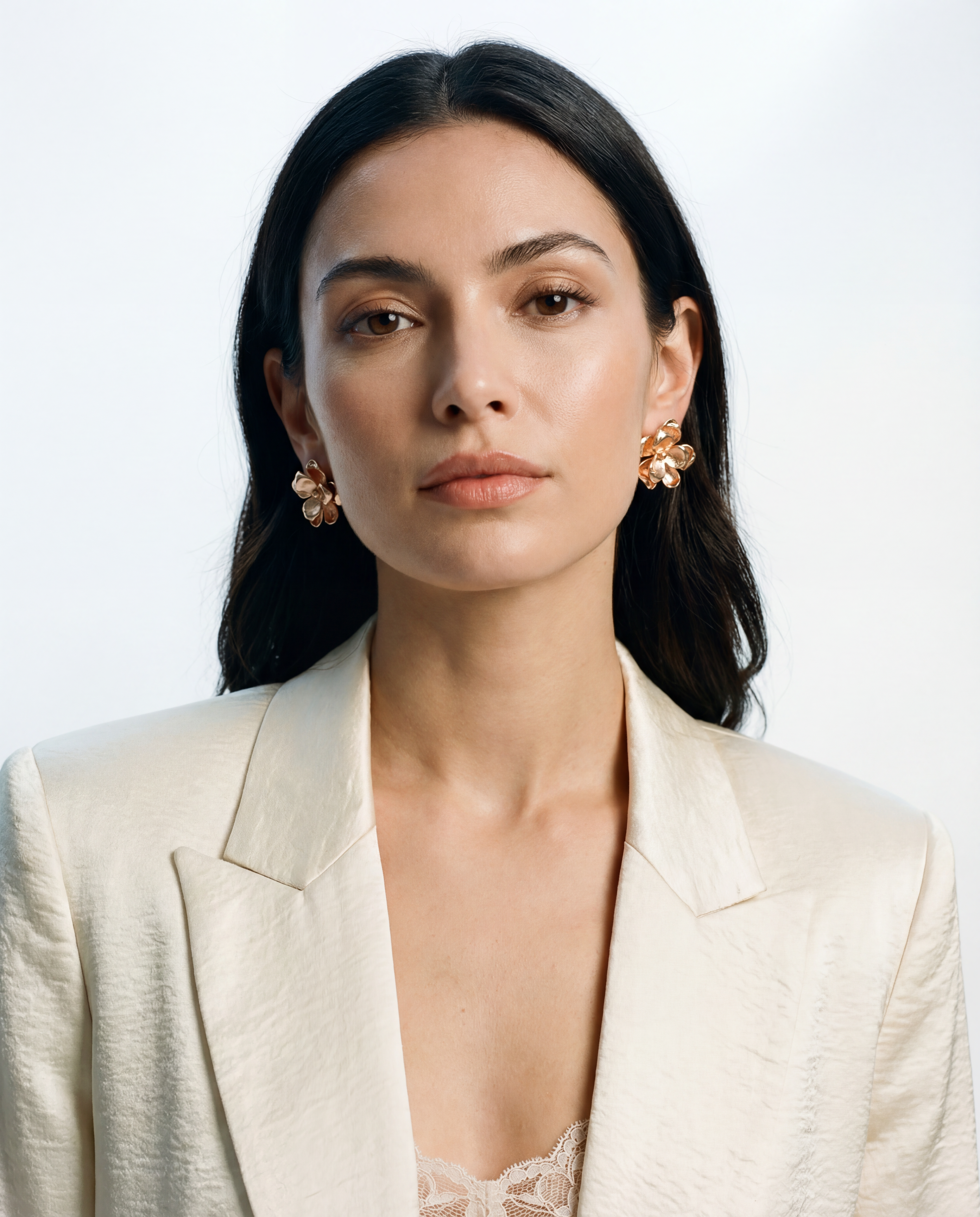 Floral Sculpt Stud Earrings