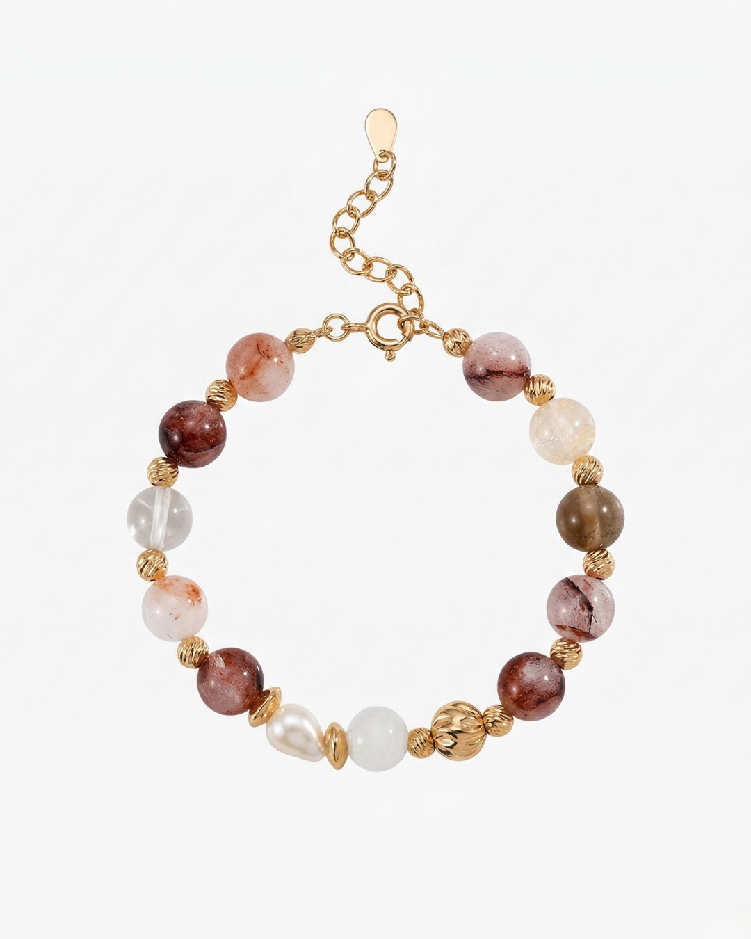 Harmony - Strawberry Quartz Beaded Bracelet