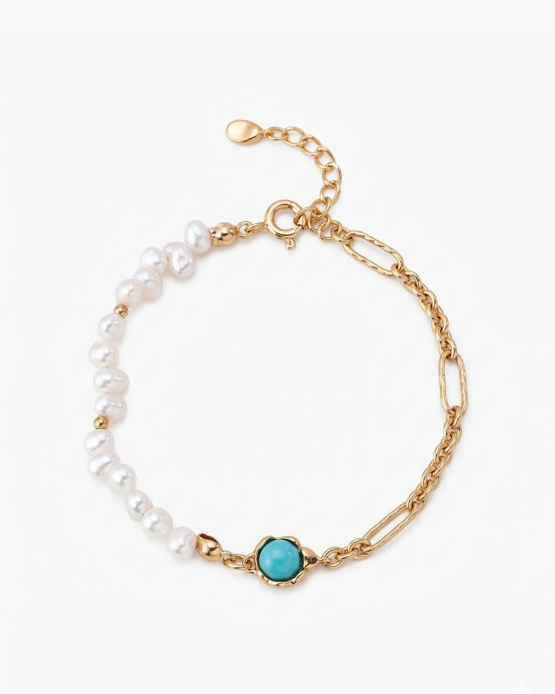 Expression - Turquoise Charm Pearl Bracelet