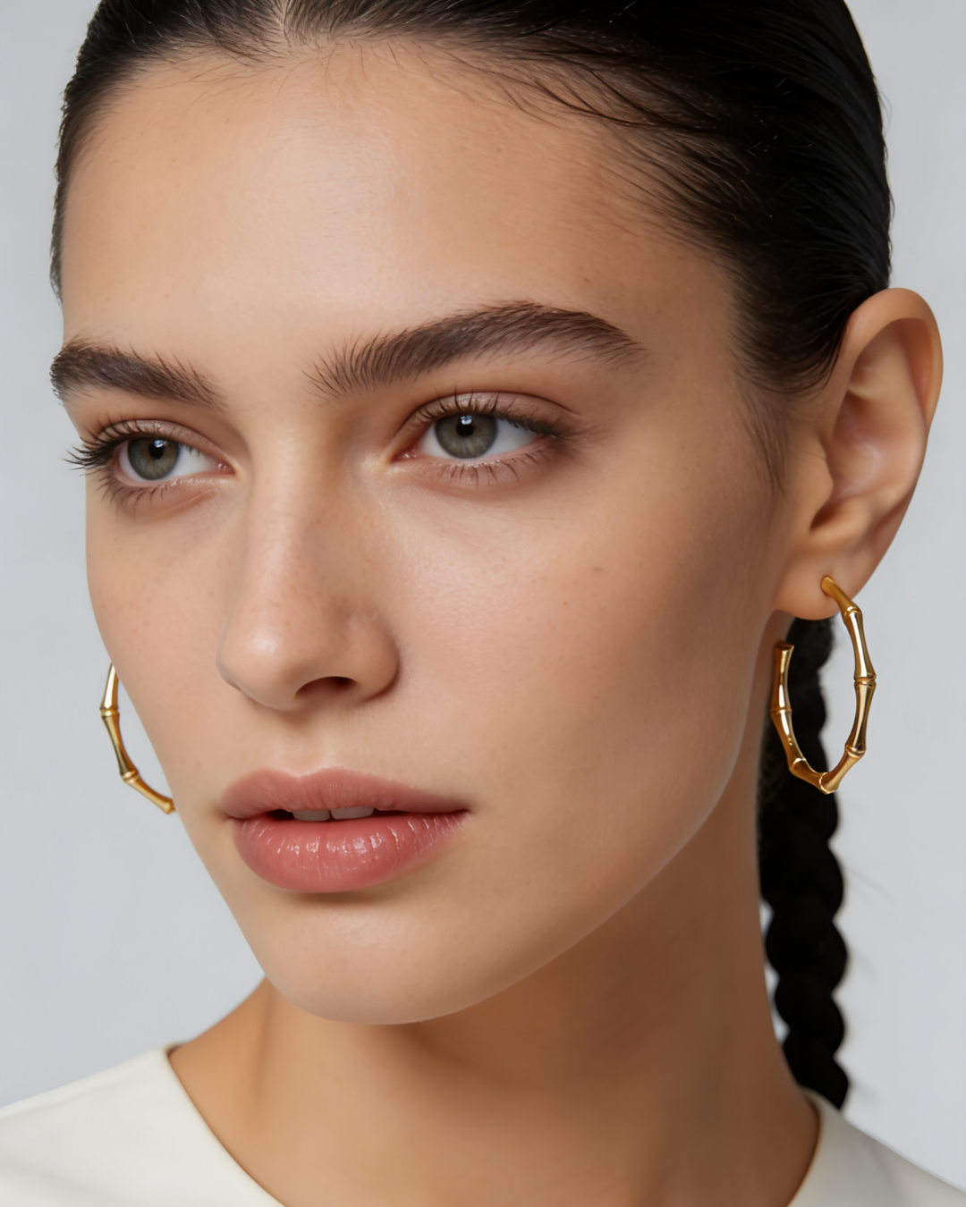 Vintage Bamboo Hoop Earrings